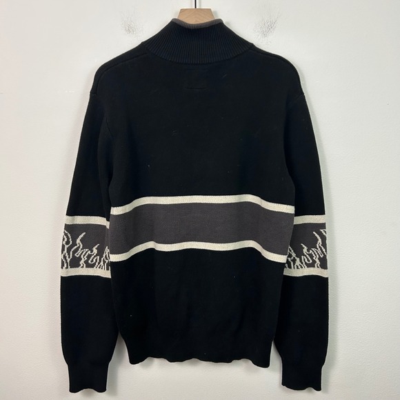 Voight By Valentina Made in Hell Collection Infierno Rugby 1/4 Zip Sweater M - Picture 3 of 12